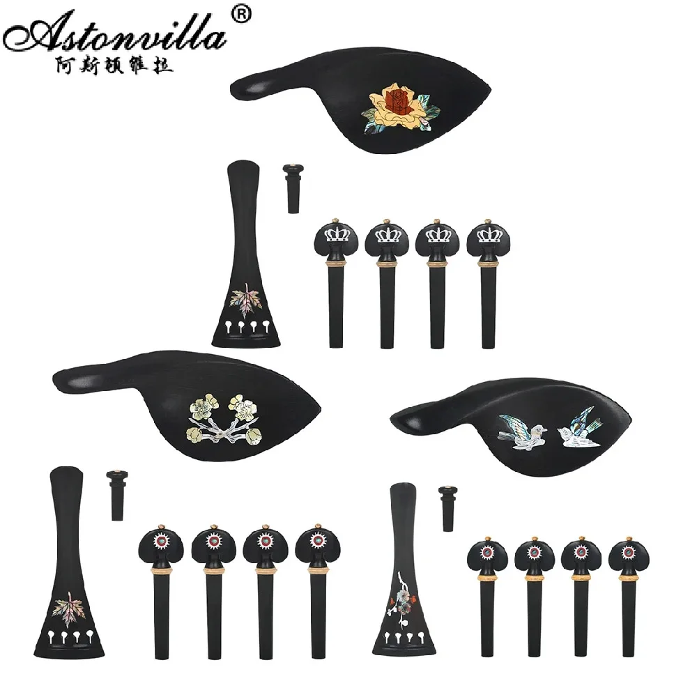 Набор Из 4 Аксессуаров Для Скрипки С Гребешками Черного Дерева —