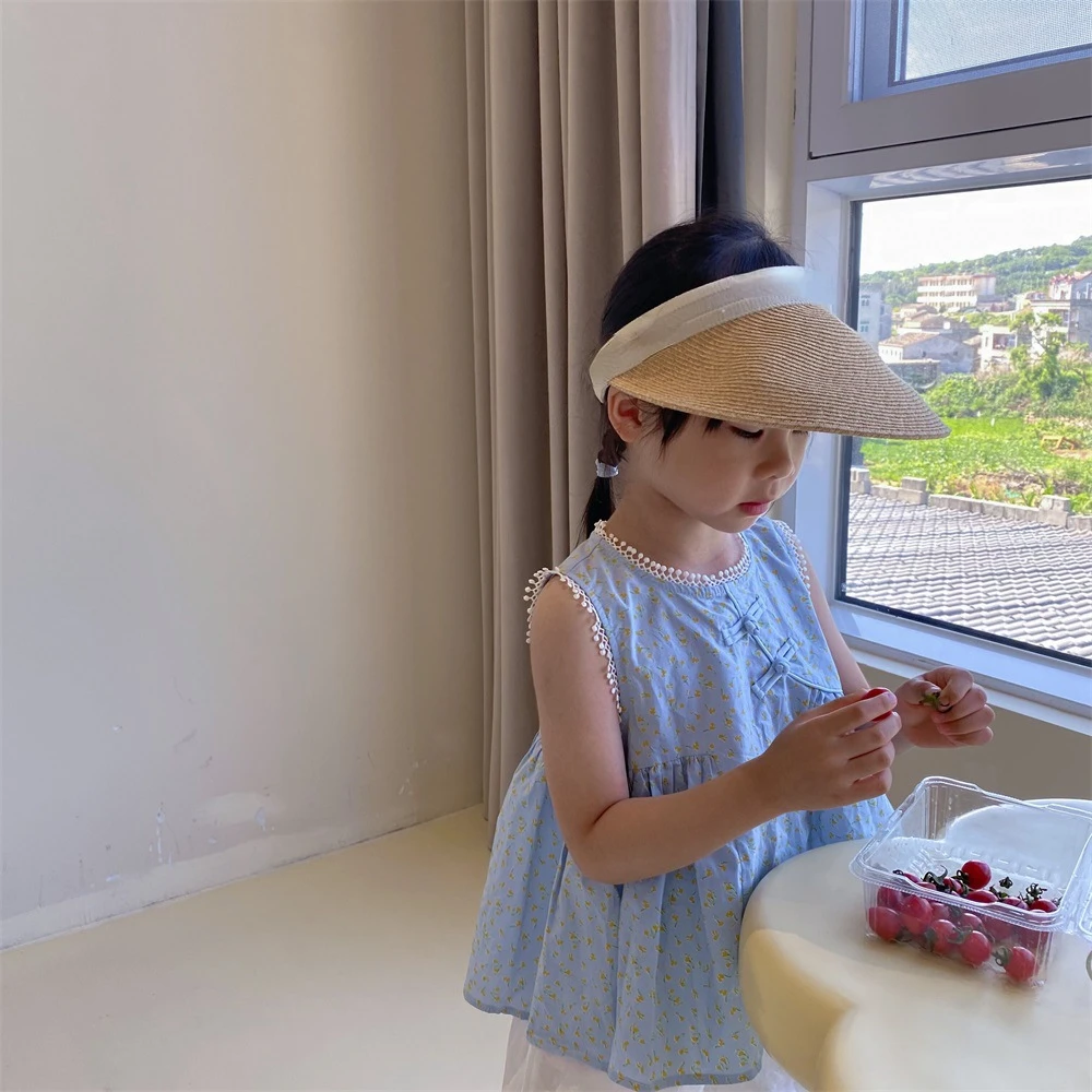 

Summer Girls Clothing Set 2pcs Floral Shirts Wide Leg Pants Children Suit Sweet Kids Outfits Baby Girls Clothes Sets