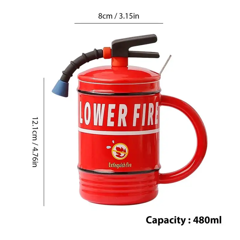 Креативная керамическая кружка 480 мл в форме огнетушителя индивидуальная