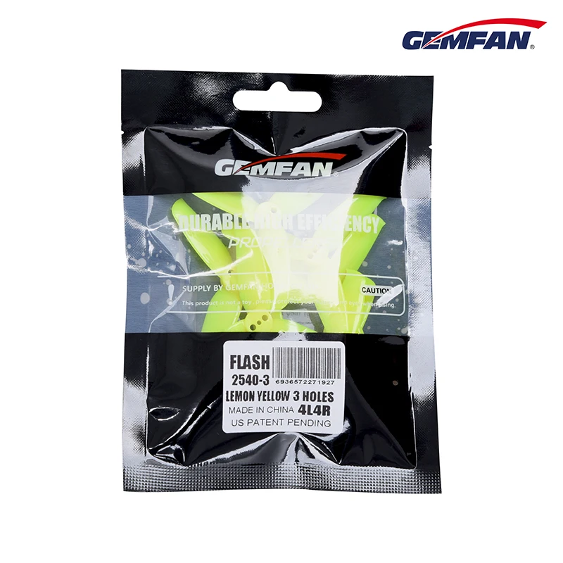 4 пары Gemfan Flash 2540 2.5X4X3 2 5 дюйма 3-лопастные пропеллеры 1 мм для радиоуправляемых FPV