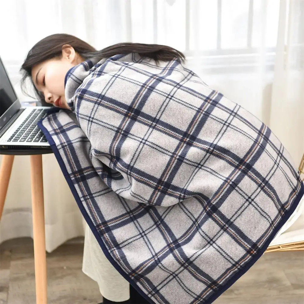 

Многофункциональное одеяло-шаль, сохраняющее тепло, женское клетчатое шерстяное одеяло, фланелевое одеяло, зимнее женское одеяло