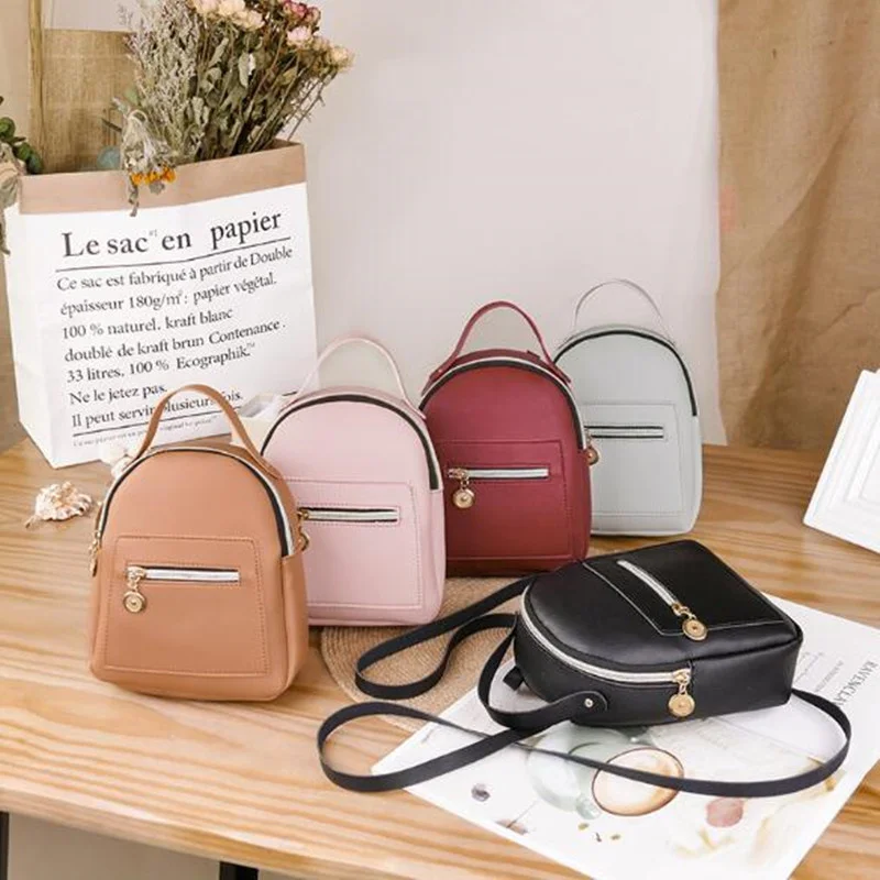 

Forever Young Designer Women Backpack Mini Soft Touch Leather Small Backpack Female Ladies Bagpack Satchel Shoulder Bag