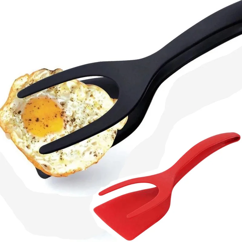 

2 in 1 Bread Egg Turners Multifunctional Non Stick Cooking Tongs Gadgets For Kitchen Utensils Spatula Cooking Tool Kitchenware