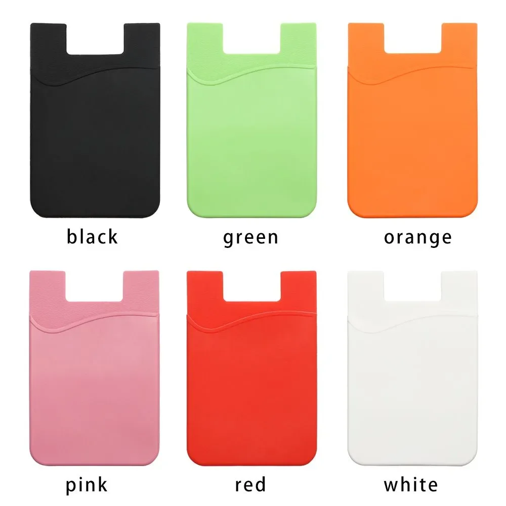 Credit Pocket Adhesive Fashion Women Men Cell Phone Holder ID Card Holder Slim Case Sticker Wallet Case