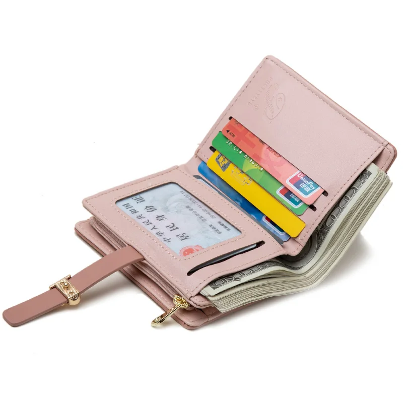 Women Flower Wallet Hasp Girls Leather Wallets for Women Coin Purse Money Bag Card Holder Wallet Hasp Zipper Carteras Para Mujer