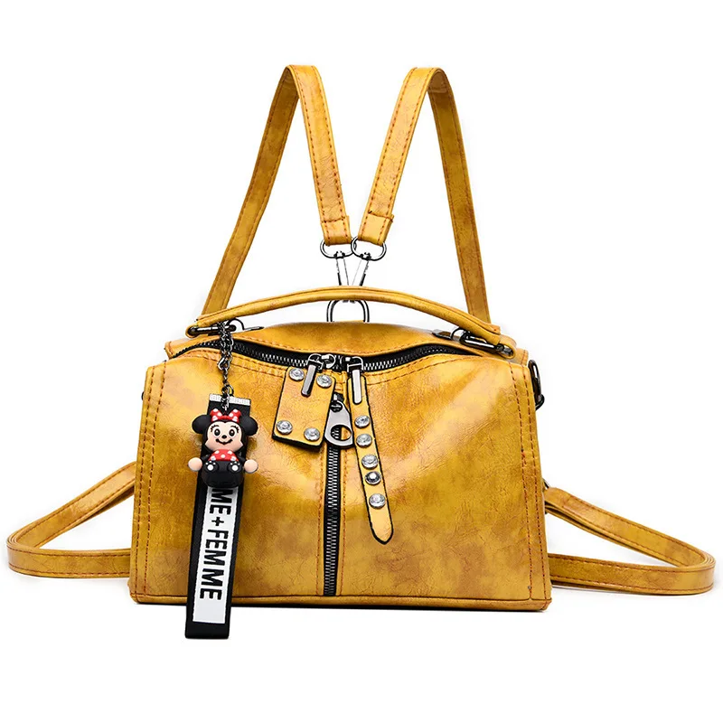 

2022 New Fashion Multifunction Women Handbags High Quality Leather Women Shoulder Bags Designer Rivet Female Messenger Tote Bags