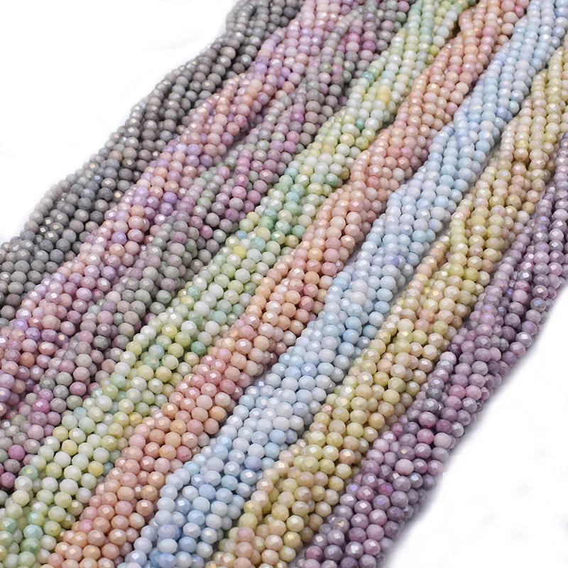 

New Color 4mm Rondelle Crystal Glass Beads Faceted Loose Spacer Glass Beads for Jewelry Making DIY Bracelet Necklace