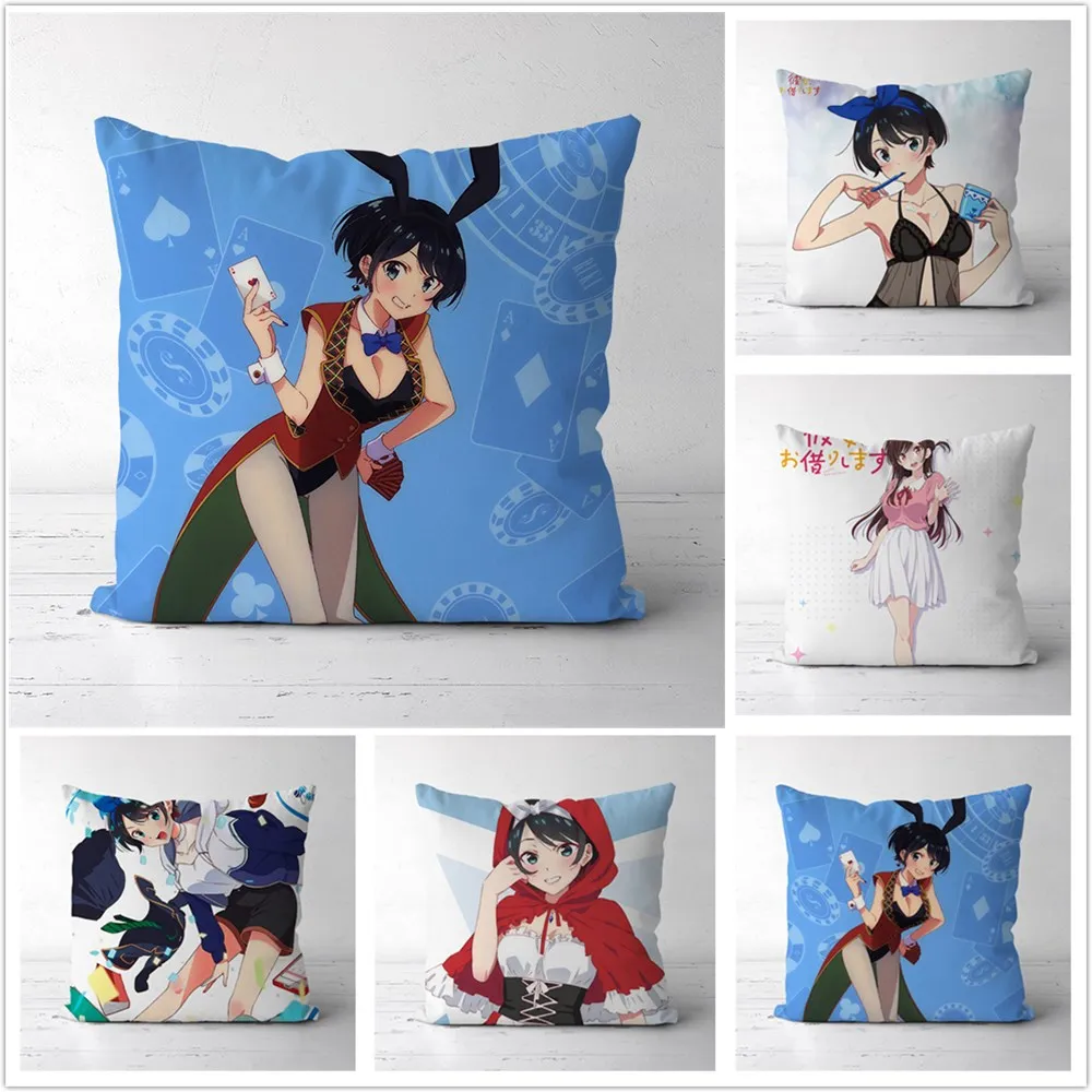 

Kanojo Okarishimasu Chizuru Mami Sumi Ruka Two Sides Decor Pillow Cushion Case Cover