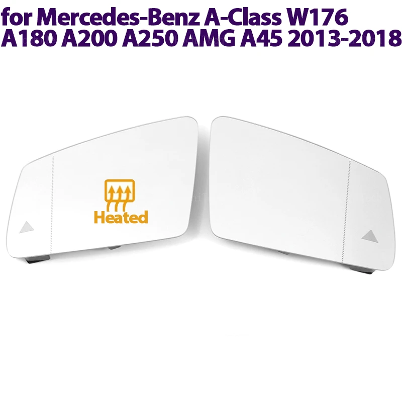

Прозрачные зеркальные боковые стекла с подогревом для Mercedes-Benz A класса A, W176, A180, A200, A250, AMG, A45, 13-18, пассажирский водитель