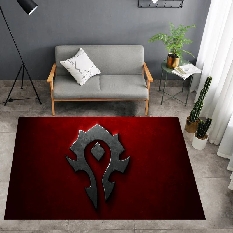 

Game World Of war WOW Map Floor Rug Doormat Square Carpet Room Bedroom Kitchen Living Room Non-slip Mat Gift