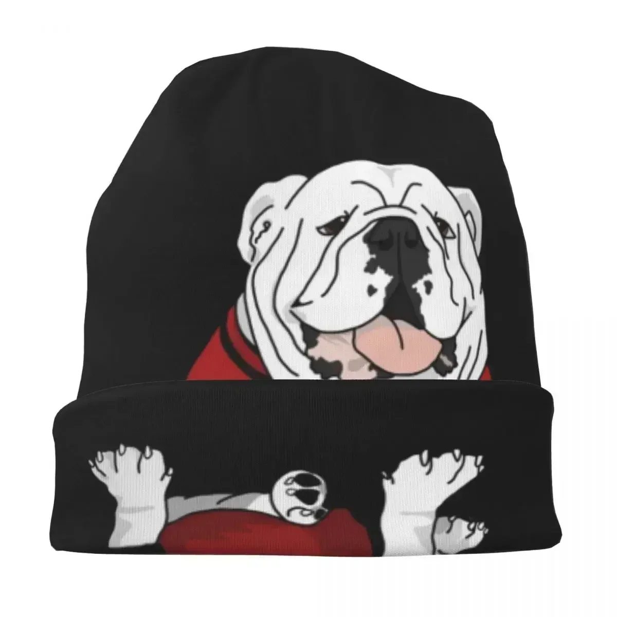 UGA Bulldog Теплая вязаная шапка в стиле хип-хоп осенне-зимняя уличная шапки для