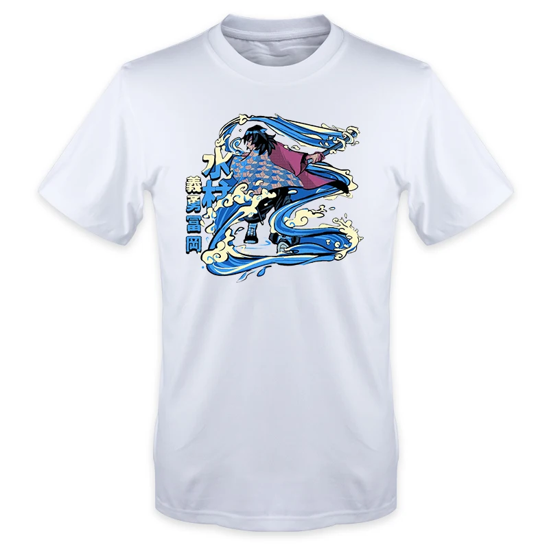 

Hot Japanese Anime Demon Slayer T Shirt Men Kawaii Kimetsu Graphic Tees Tanjirou Giyuu New Loose Tees Short Sleeve Streetwear