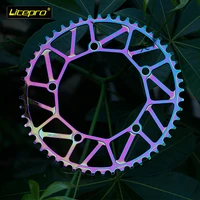 litepro 130mm bcd bmx fold bike chainring bicycle super light chain ring 46485052545658t electroplating color