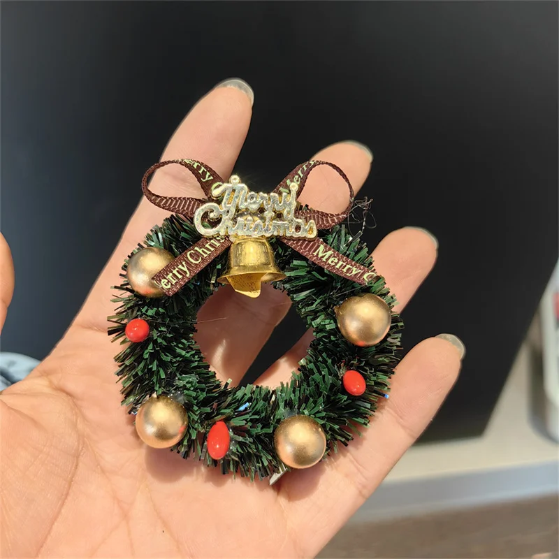 Маленький рождественский венок магнит на холодильник праздничный украшение