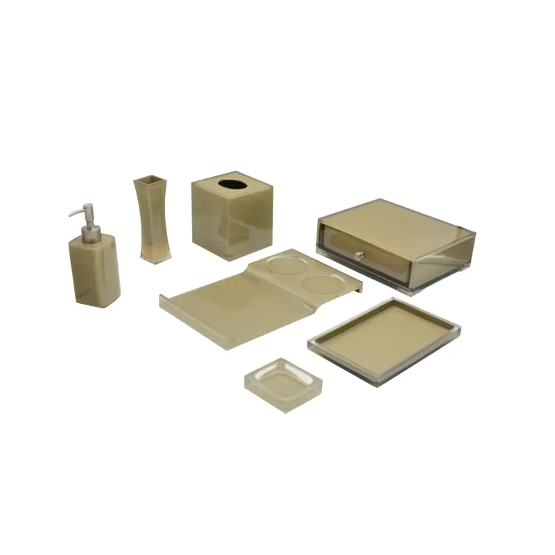 

High Quality Luxury Marble Resin Sets Washroom Spa Toilet Hotel Bath Set Bath Room Decor Bath Accessories Sets