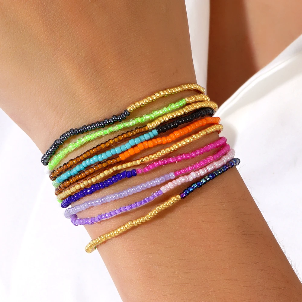 10 шт./комплект гавайский браслет с бусинами