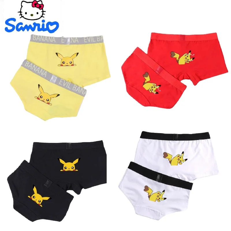 

Sanrio Kawaii аниме мультяшное нижнее белье для пар хлопковые мужские боксеры Женские Треугольные Симпатичные простые подтягивающие ягодицы Пикачу спортивные сексуальные
