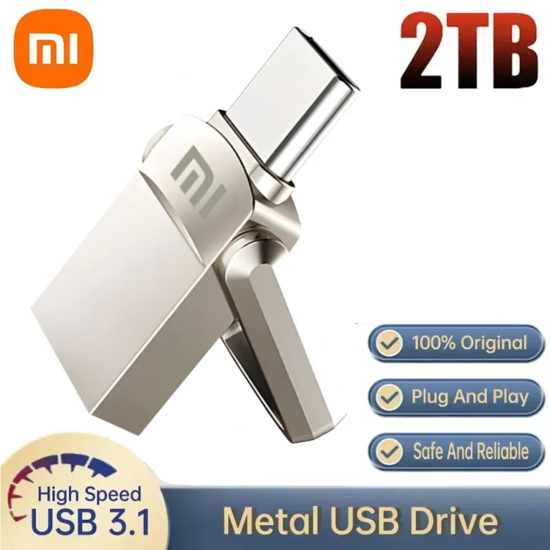 Xiaomi USB 3.0 Pen Drive 2TB Usb Flash Водонепроницаемый 128GB Stick 256GB 512GB Memory PenDrive U