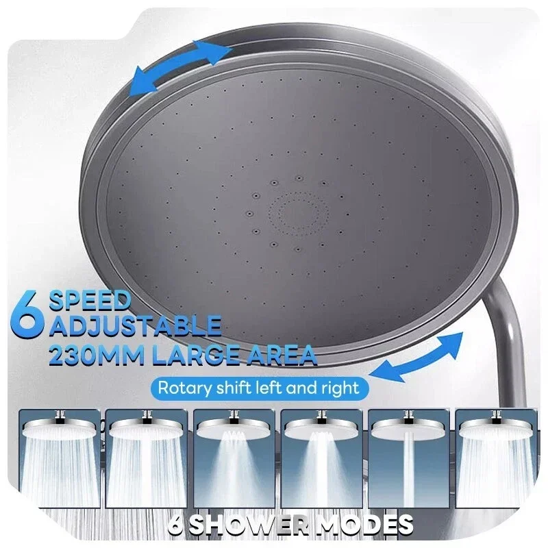 Новинка насадка для душа высокого давления 6 режимов большая панель Большая