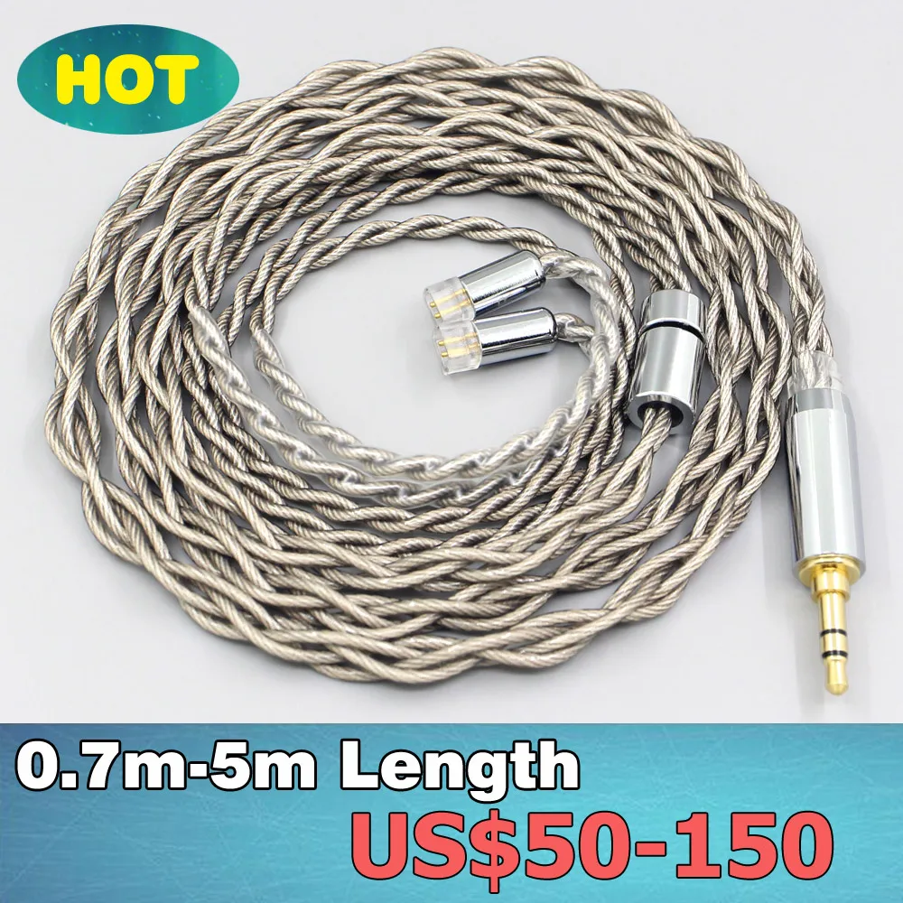 99% Pure Silver + Graphene Silver Plated Shield Earphone Cable For UE11 UE18 pro QDC Gemini Gemini-S Anole V3-C V3-S LN007920