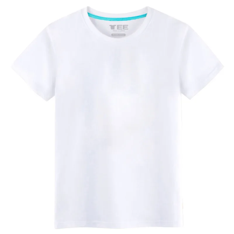 

26151-T-shirt men's trend solid color round neck new summer white half-sleeved t-shirt clothes men