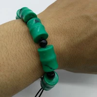 natural green turquoise hand carved bamboo bracelet fashion boutique jewelry mens and womens hand string gift wholesale
