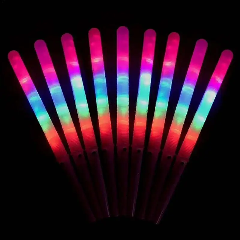 

LED Cotton Candy Cones | Colorful Light Up Wands with Thread Surfaces | Party Supplies Glowing Sticks for Christmas Halloween Ne