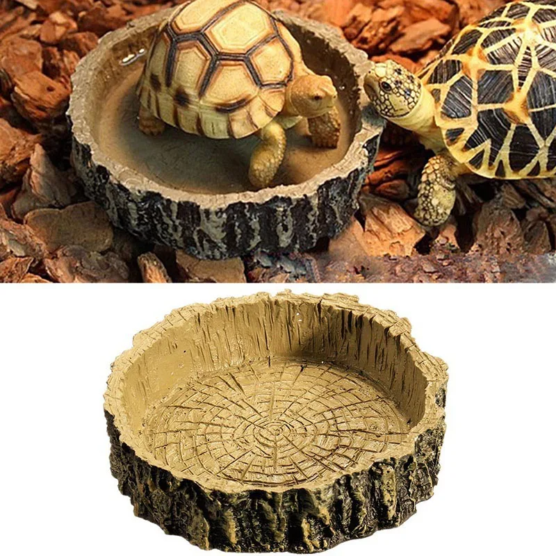 

Bowls Resin Reptile Tortoise Water Dish Food Bowl Toy Amphibians Gecko Snakes Lizard Terrarium Accessories Drop Shipping Reptile