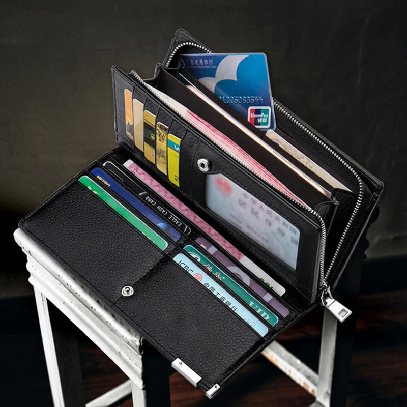 Mini Men's Multi-function Wallet Large Capacity Bag Business Cross-Border Long Style  Multi Card Position Zipper ClutchBag