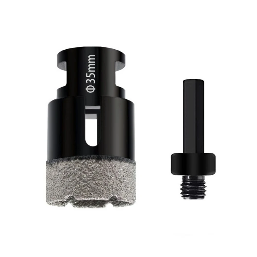 

M14 Thread Dry Vacuum Brazed Diamond Hole Saw 35mm Hex Shank Adapter For Porcelain Tile Granite Marble Stone Masonry Brick