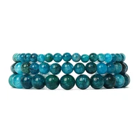 original apatite beads bracelets for women quartz natural stone stretch bracelet men chakra yoga healing reiki jewelry wholesale