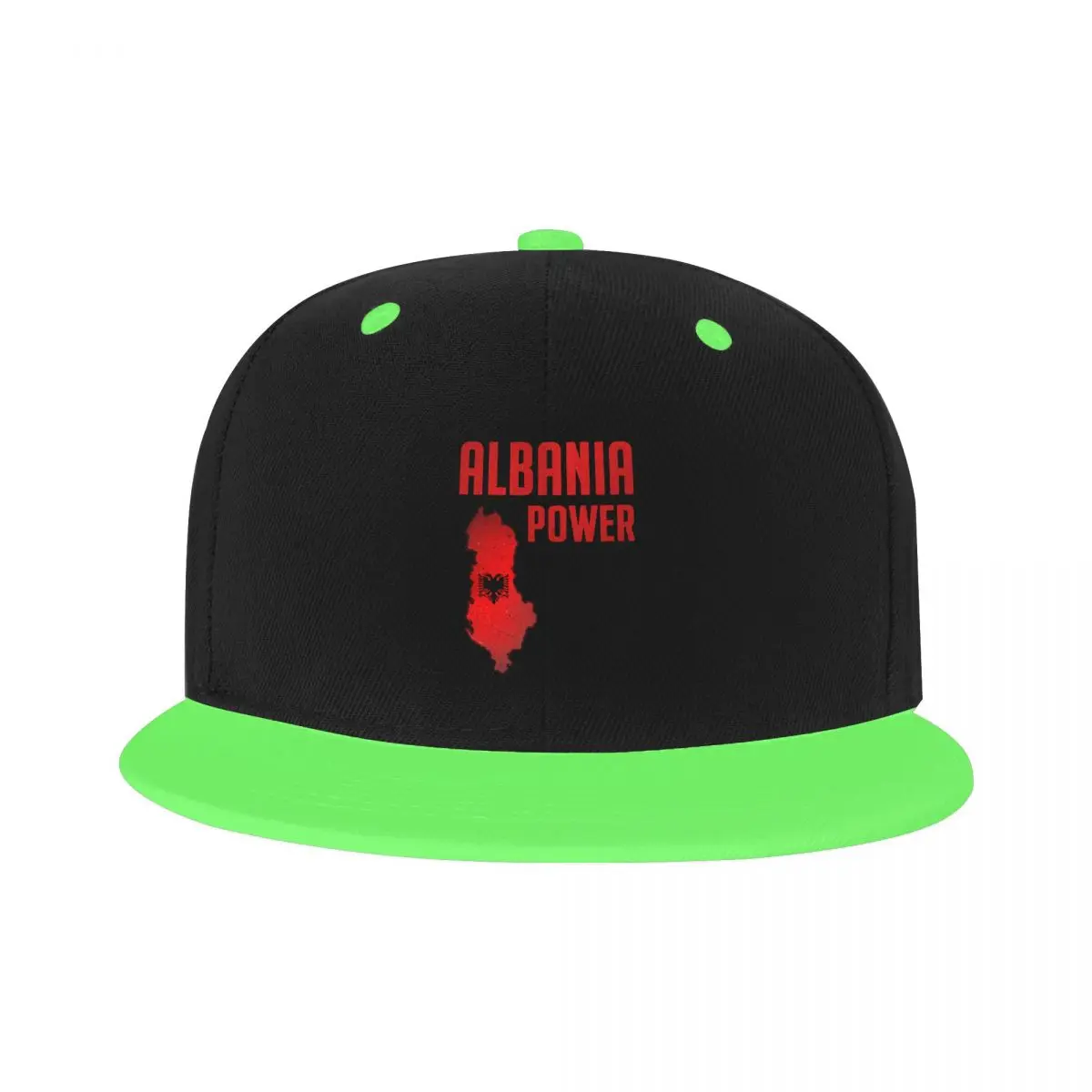 

Personalized Albania Power Albanian Flag Map Baseball Cap Flat Outdoor Snapback Women Men's Adjustable Patriotic Hip Hop Dad Hat