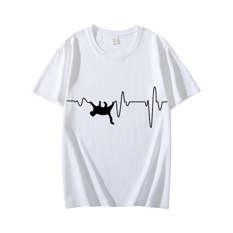 

2023, однотонные футболки из нейтрального хлопка с рисунком кошки, с рукавом в форме сердца, модная брендовая трендовая одежда, футболки для женщин и мужчин, товары на заказ