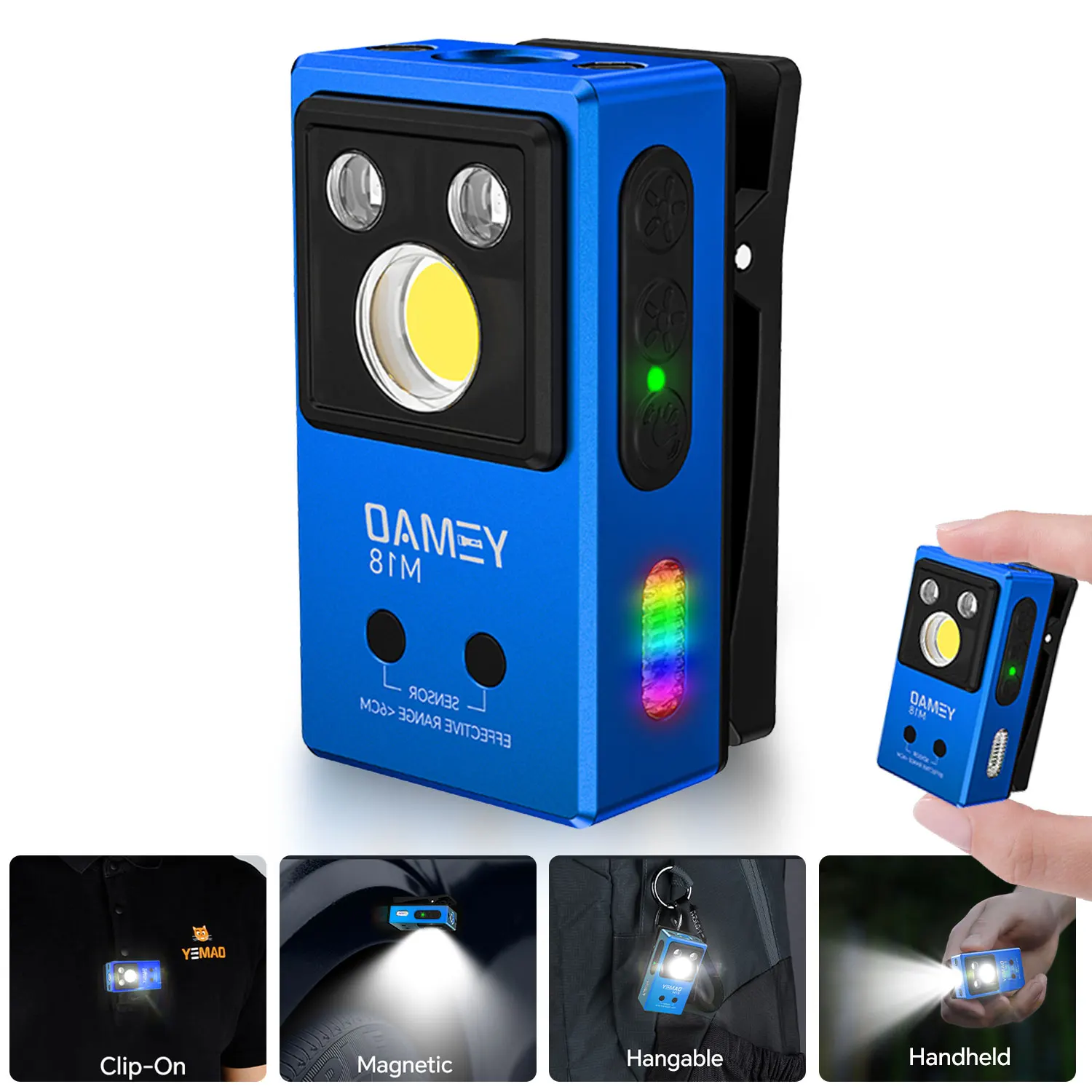 

YEMAO M18blue LED Фонарик