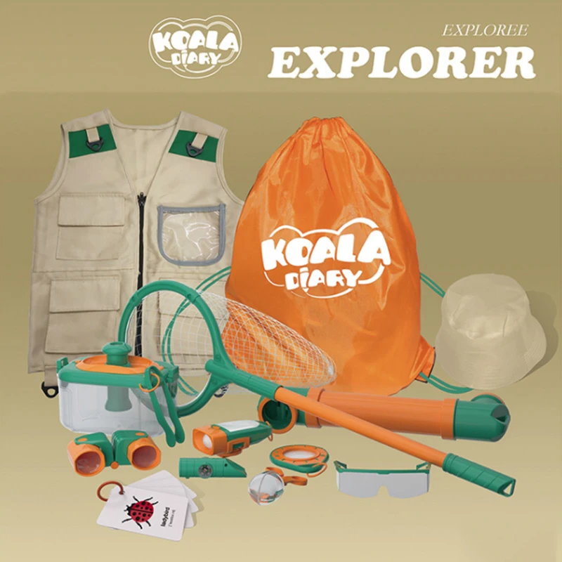 

Набор детских насекомых, жилет, шляпа, приключение к насекомым, для учебы на открытом воздухе, аксессуар для одежды