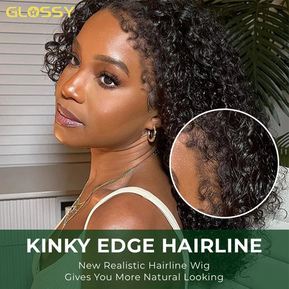 

4c Curly Edges Deep Wave Frontal Wigs For Women 13x4 13x6 Hd 30 34 Inch Glueless Water Wave Lace Front Human Hair Wig On Sale