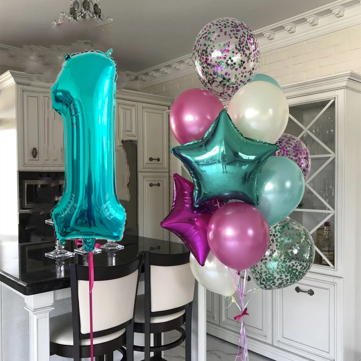 Воздушные шары на день рождения для мальчиков и девочек 12 шт. 40 дюймов радужные