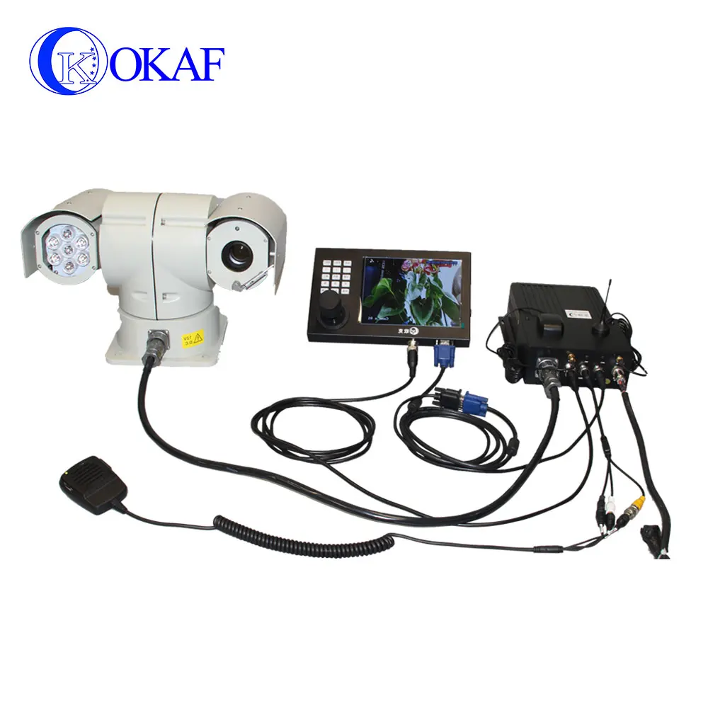 Pelco D RS485  Car Roof Vehicle Mounted Rugged PTZ Camera