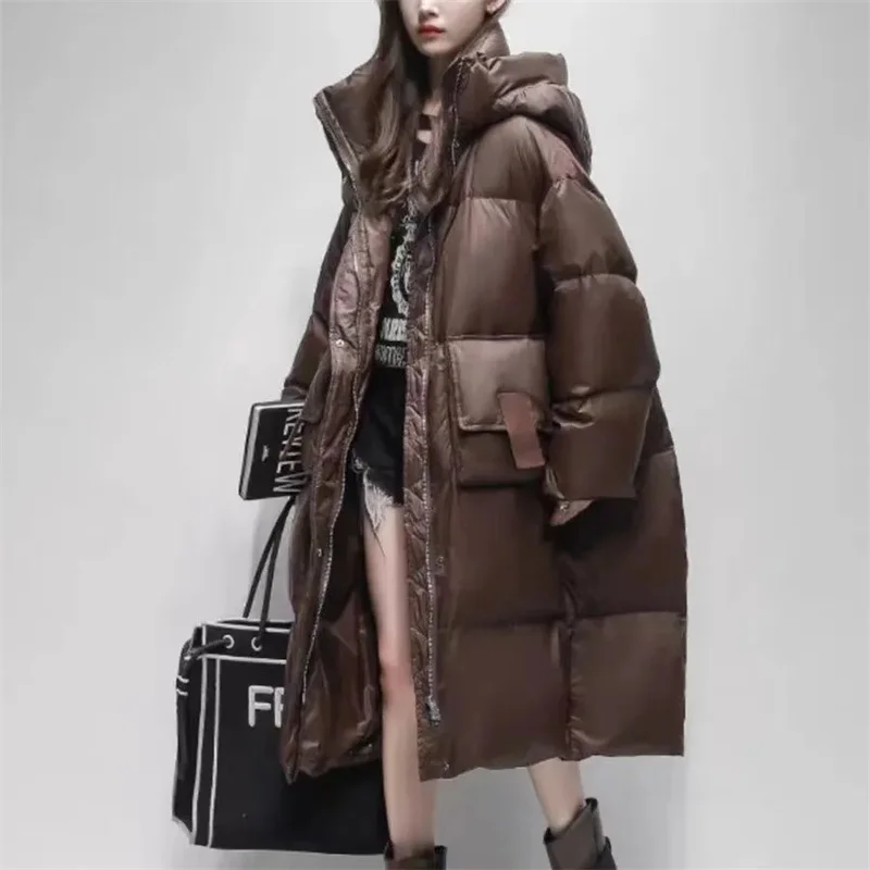 Зимняя пуховая куртка женская одежда новинка 2024 Корейская версия свободное