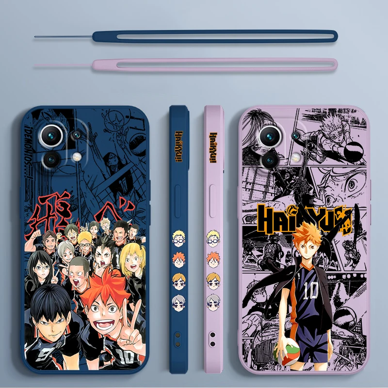 Красивый чехол для телефона с Аниме Haikyuu Xiaomi 14 13 12 11 10 T Pro ультралегкий зеркальный