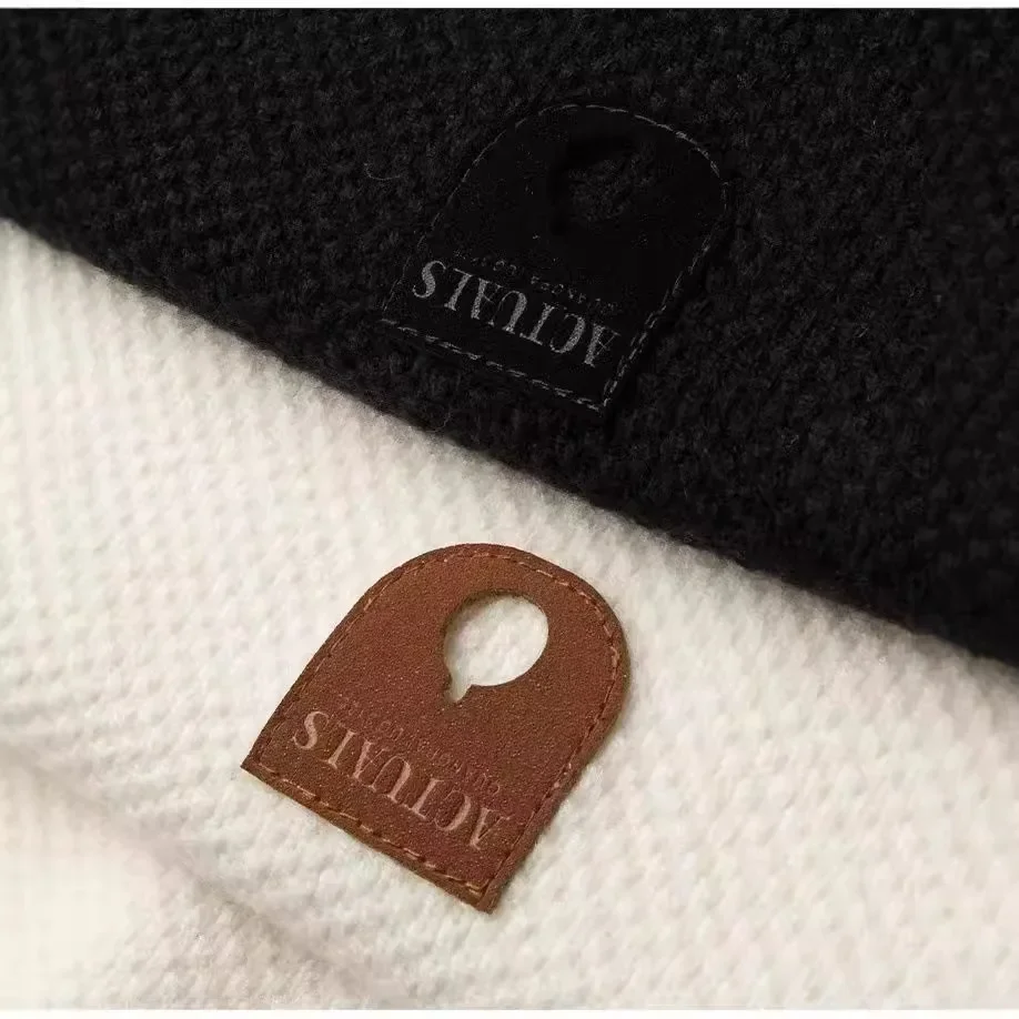 Модный зимний вязаный джемпер повседневный приталенный теплый топ с круглым