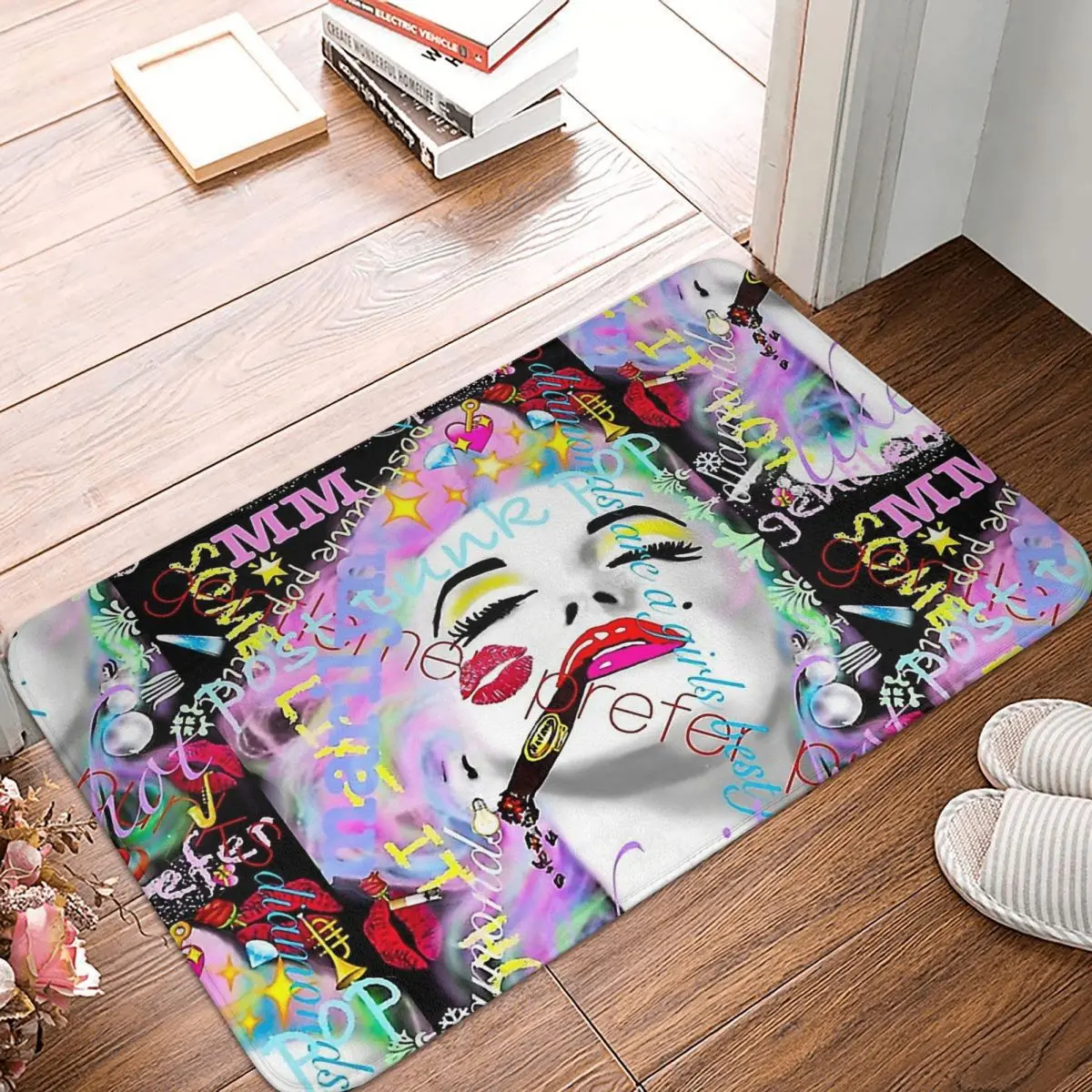 

Marilyn Monroe Sexy Goddess Non-slip Doormat Living Room Mat With Graffiti Hallway Carpet Welcome Rug Home Decor