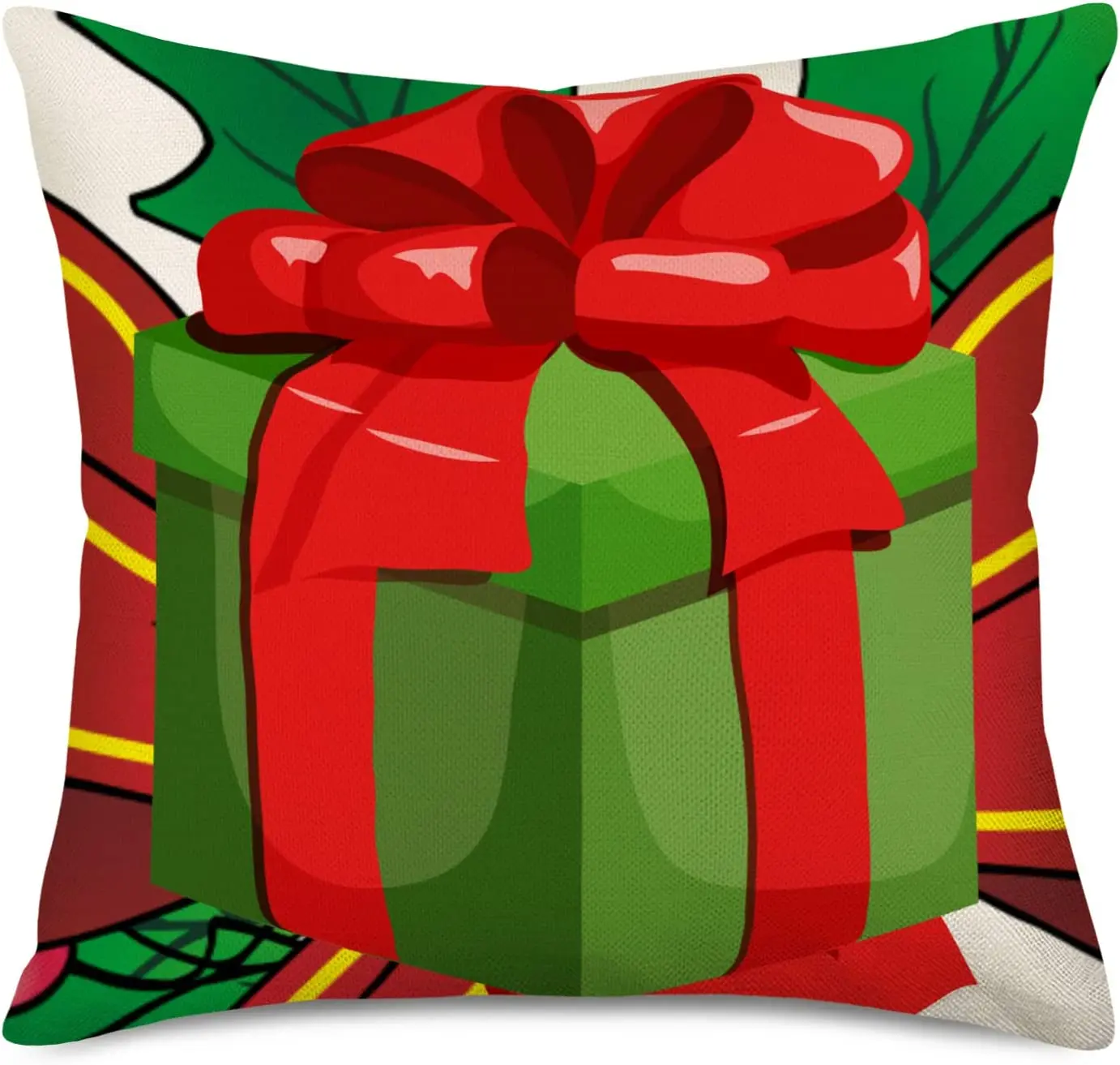 

Merry Christmas Santa Claus Gift Throw Pillow Cover