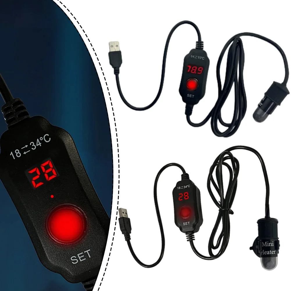 USB-нагревательное решение для аквариума. Компактная погружная конструкция.
