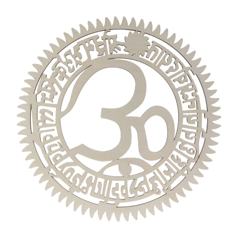 

Wood Incantation Hanging Ornaments Round Sign Decoration Supplies for Home Farmhouse Window Wall Door Decor