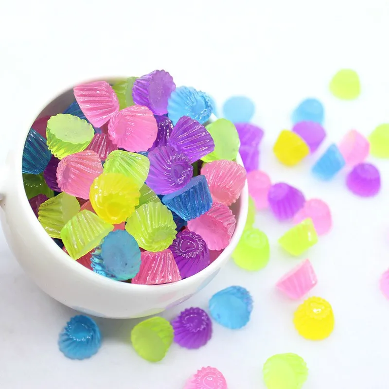 

100pcs Fake Sweet Sugar Spiral Pudding Candy For Slime Crystal Mud Poke and Play Filling for Food and Play