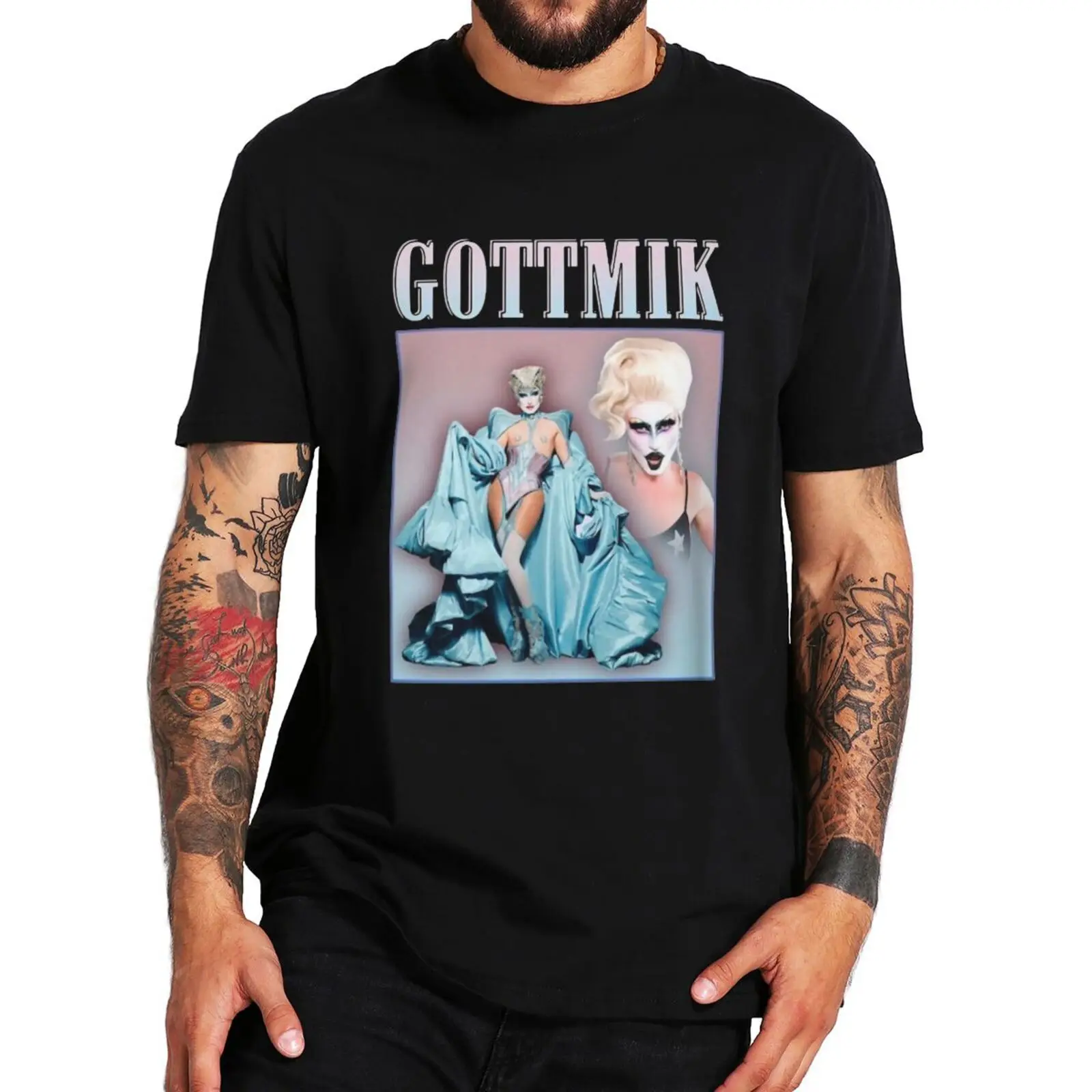 

Gottmik T Shirt Vintage American Drag Performer Fan Short Sleeve Summer 100% Cotton Casual Soft EU Size T-shirts