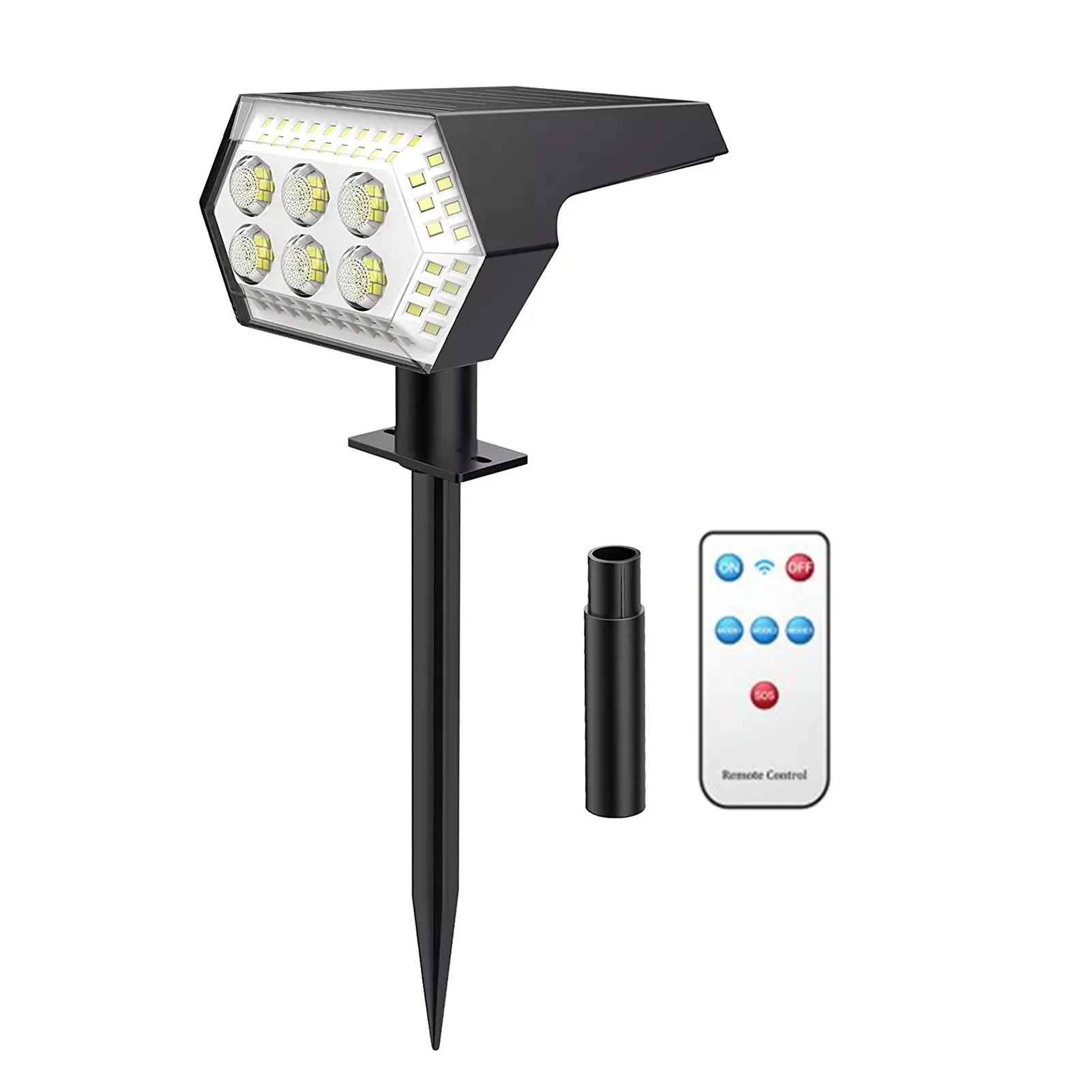 

Spotlight Lawn Yard Ground Plug Light Wall Light Outdoor Garden Landscape Path Street Solar Lamp Warm White IP65