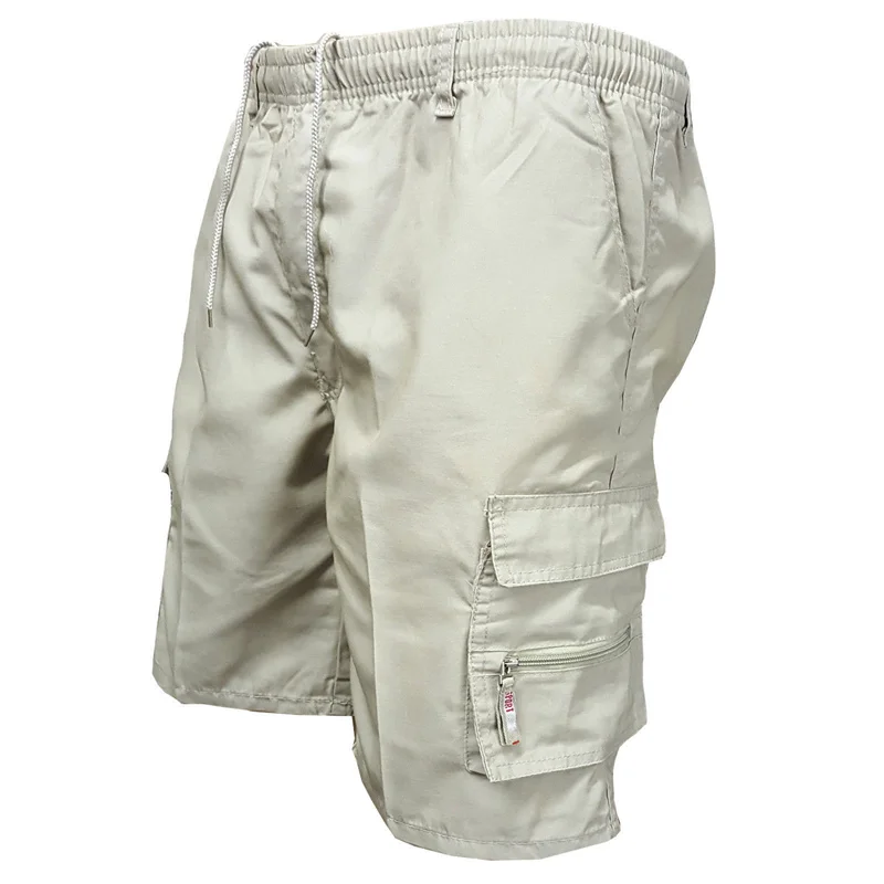 

Men's Flap Pocket Drawstring Utility Shorts Summer Cotton Cargo Shorts Outdoor Work Casual Military pantalones cortos Sweatpants