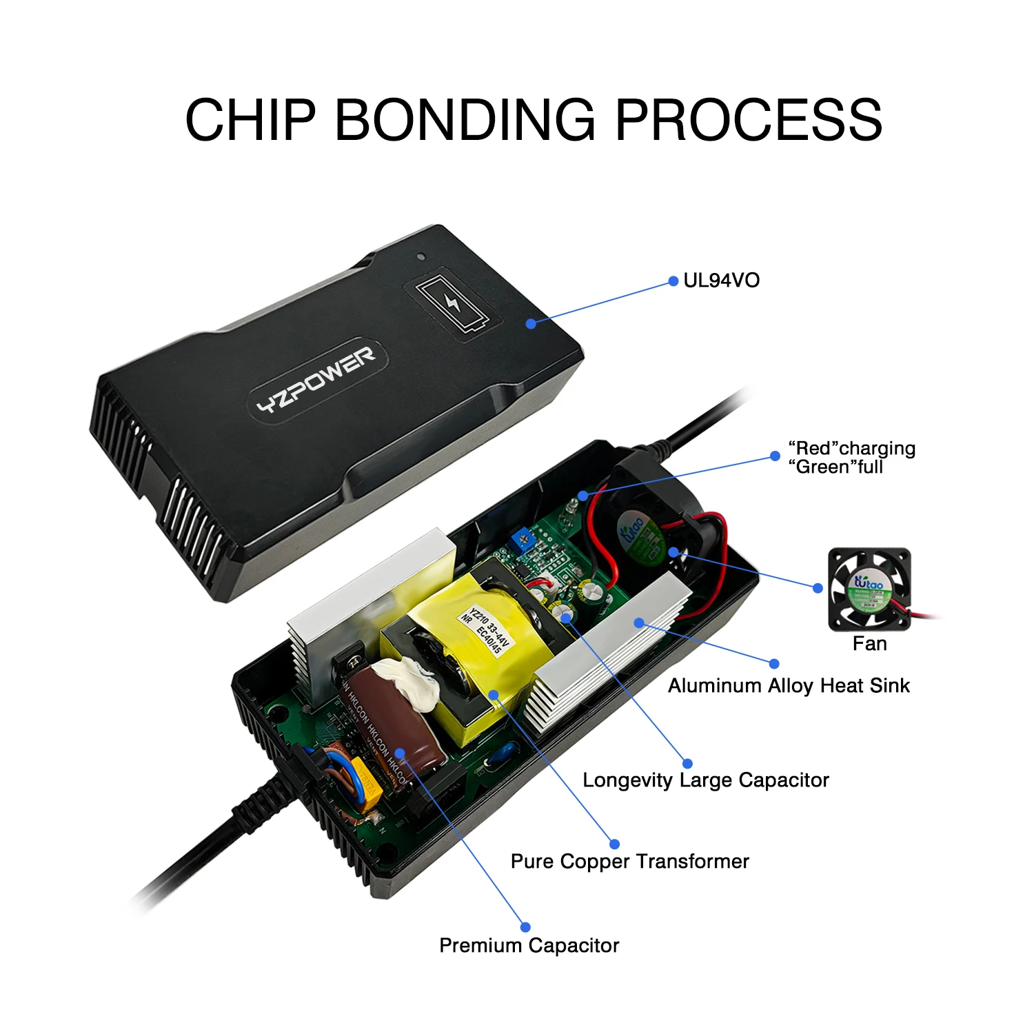 Зарядное устройство XINMORE для скутеров литий-ионный аккумулятор 42 В 3 А 10